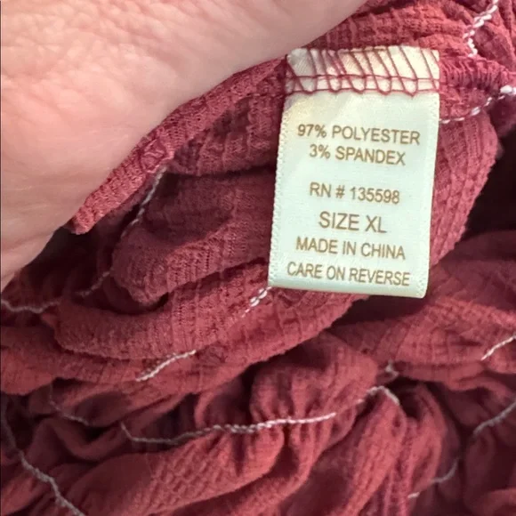 Liberty Love Rose Pink Gathered-Waist Long Sleeve Top NWT - Picture 4 of 5